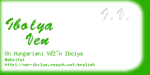 ibolya ven business card